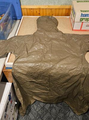 Fishing vintage rain poncho possibly wwii)