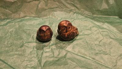 Ceramics miniature stoneware owls
