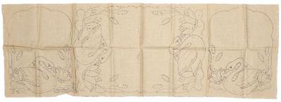 No 827 buffet set 14”x41” swan pure linen trade wonder art mark (3)