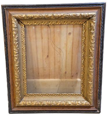 Edwardian 26x29 5 gesso with original glass gilded (2)