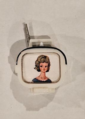 1960s tammy white black tv wit metal antenna marked japan