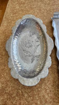 Hammered aluminum 1950s rodney kent bowl