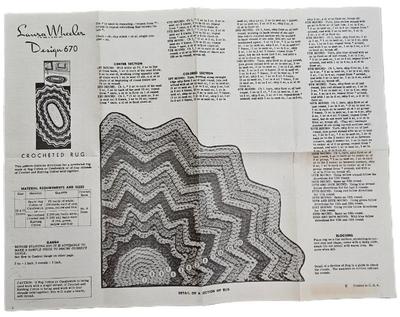 Laura wheeler design 670 crocheted rug
