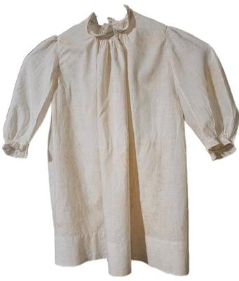 Edwardian doll dress plain with pleats at high neck