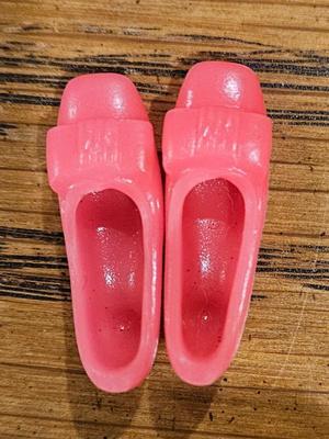 1966 quick shift squishy pink buckle shoes both marked japan francie