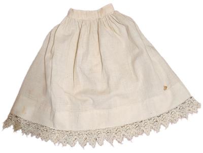 Edwardian doll petticoat with lace at the bottom 12 in