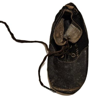 1900s child s black shoe