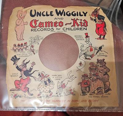 Records 1920s cameo kids uncle wiggly empty sleeve 2)