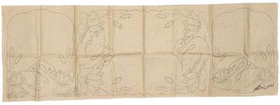 No 827 buffet set 14”x41” swan pure linen trade wonder art mark (1)