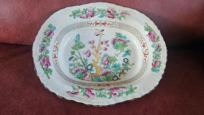 Ceramics 1883 to 1927 Booths Indian Tree Bowl (Flowers) Retailed by Harrods in England