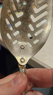 Utensils 1950s a j slotted spoon