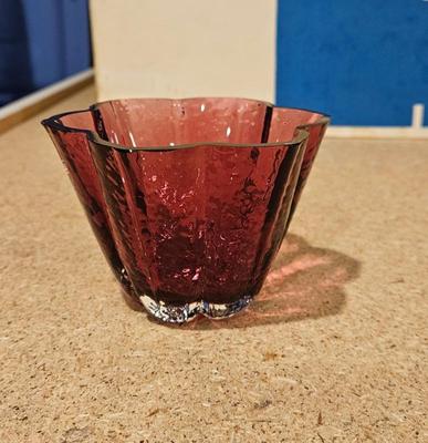 Glass 1980s 1990 pilgram glass cranberry glass 6)