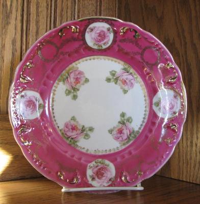 Early 1900s Unknown Makers Mark This is Not Three Crown China By Unger and Schilde Roschuetz, Germany Hand Painted