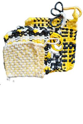 1960s handmade on loom potholders sets of 4 or 5