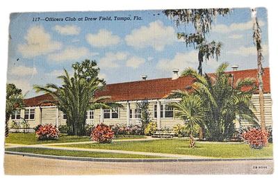 1940s 117 officer s club at drew field tampa florida linen unused (2)