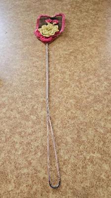 1950s crocheted fly swatter