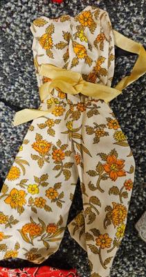 Outfit 7 tan and gold orange pants suit