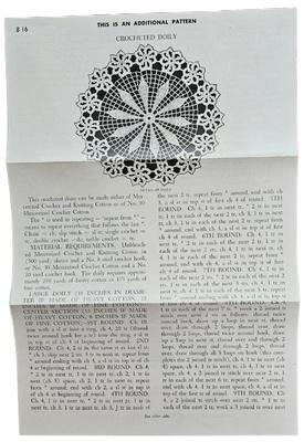 B16 this is an additional pattern crocheted doily