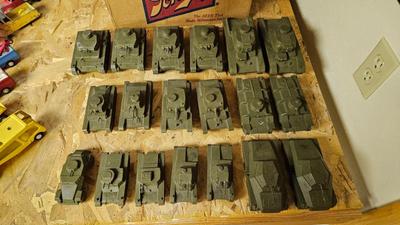 1940s cast iron german tanks