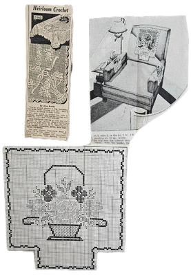 Heirloom crochet 7468 cut from newspaper and magazine)