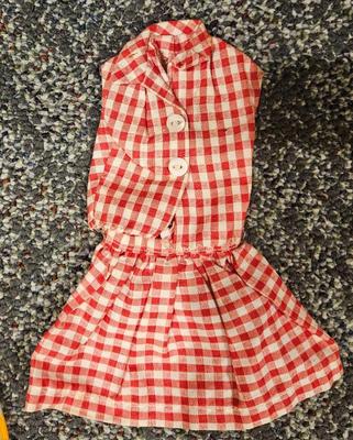 Sale Photo Thumbnail #1235: Outfit 3 red checked blouse and skirt