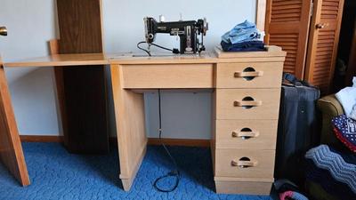 1950s necchi sewing machine and cabinet 3)