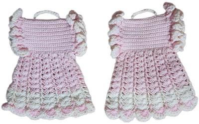 Vintage miniature pink dress cozies