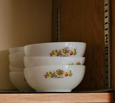 Fire king chanticleer rooster cereal bowl

