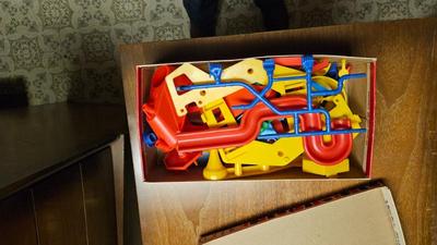 1960s mouse trap game and mouse trap parts board 4)