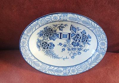 Cermics early 1900s wood sons england blue white bowl