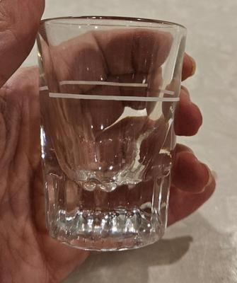 Glass 1950s shot glass