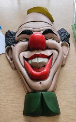 Ceramics 1960s ceramic hand painted clowns 3)