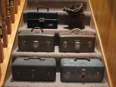 Fishing vintage tackle boxes