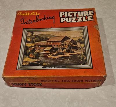 Circa 1940s built rite picture puzzle faithful service 2)