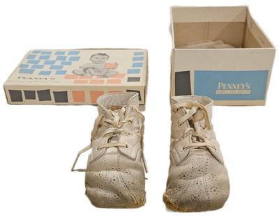 1960s child s shoes penny's and box