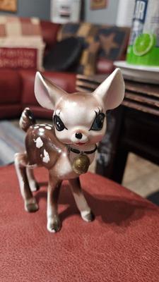Christmas 1930s 1940s deer nicknack