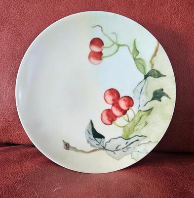 Circa 1910-1920s Thomas Sevres Bavaria Hand Painted Porcelain Cherries