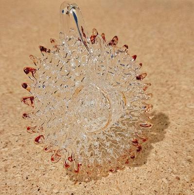 Glass hand blown miniature glass cup and holder