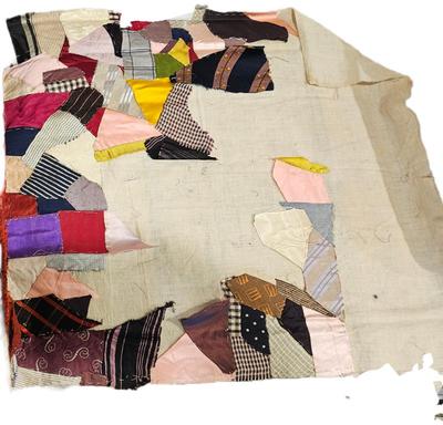 Block rescued from a crazy quilt circa 1890s fabric 20 x 22 no backing