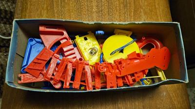 Sale Photo Thumbnail #122: 1960s mouse trap game and mouse trap parts board 1)