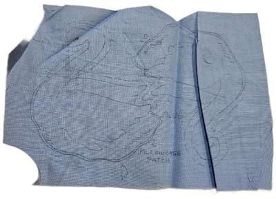 Blue pillowcase patch
