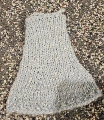 Outfit 25 knit blue spaghetti strap dress