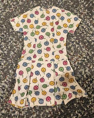 Outfit 21 white with green pink blue yellow flowers dress