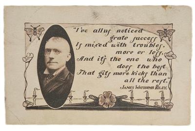 1913 postmark james whitcomb riley poem candles and flower used 1)