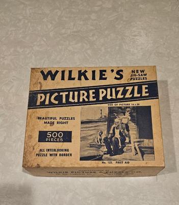 Circa 1940s wilkie picture puzzle 123 first aid