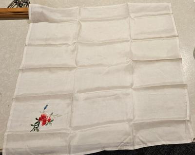 Wwii silk white red flower brought back from japan by soldier