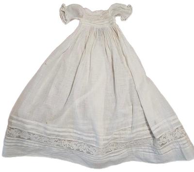 Edwardian Doll AMAZINGLY Beautiful Almost Perfect Christening Dress Handmade-Bodice Is Lined With Silk 24 in Tiny Hole & A Stain Can...