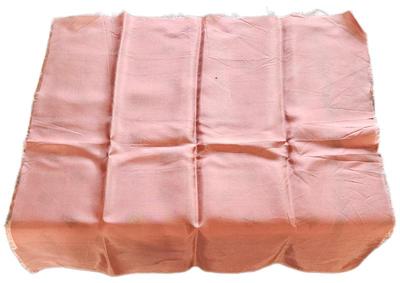 Antique Real Silk Orange Red 18 in x 18 in x 18 in x 18 in Hemmed On One Edge Fabric Is Darker Than Picture