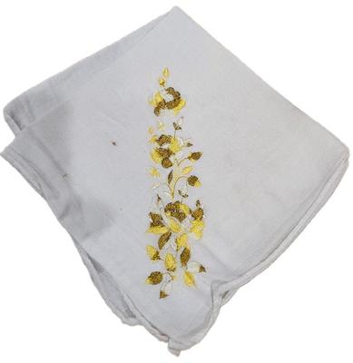 Handkerchief white yellow flower swag