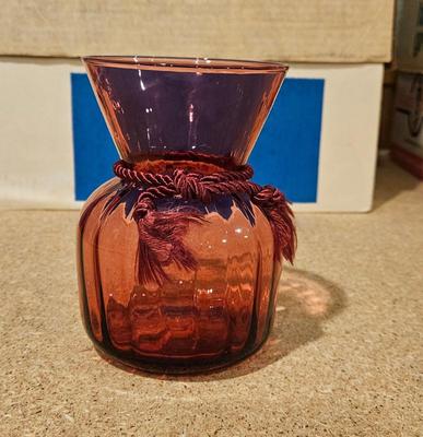 Glass 1980s 1990 pilgram glass cranberry glass 5)
